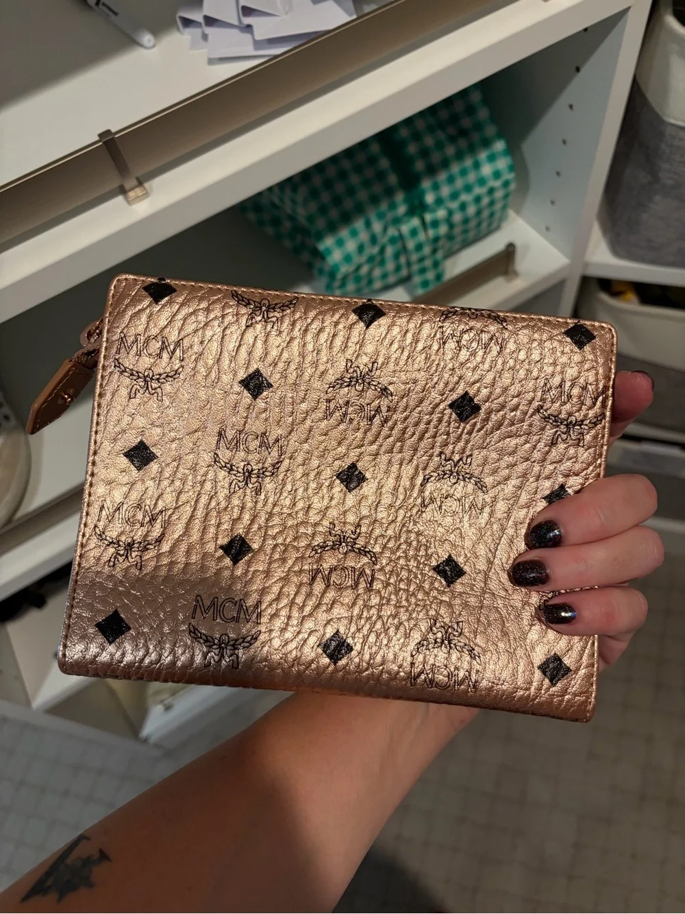 Mcm small toiletry pouch